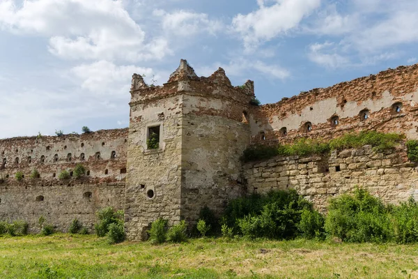 Starověký Obranný Hrad Století Vesnici Stare Selo Ukrajina Zřícenina Věže — Stock fotografie