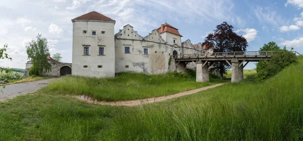 Castelo Svirzh Construído Século Ucrânia Vista Panorâmica Parte Sul Com — Fotografia de Stock
