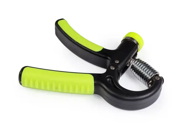 stock image Hand spring gripper with plastic handles and adjustable load on a white background