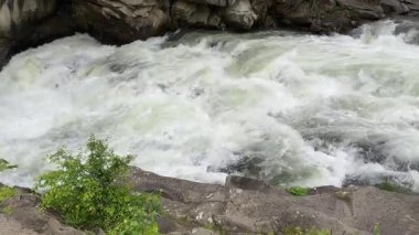 Upper part of Probiy waterfall on Prut River in Carpathians