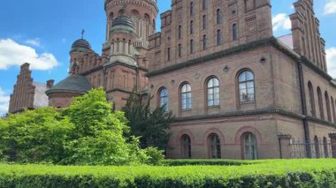 West building with church of Chernivtsi National University complex, Ukraine