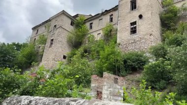 Abandoned building of fortress barracks 18th century, Kamianets-Podilskyi, Ukraine