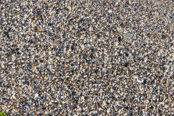 Eine Schöne Horizontale Textur Aus Gelbem Sand Mit Wellen Kieseln — Stockfoto
