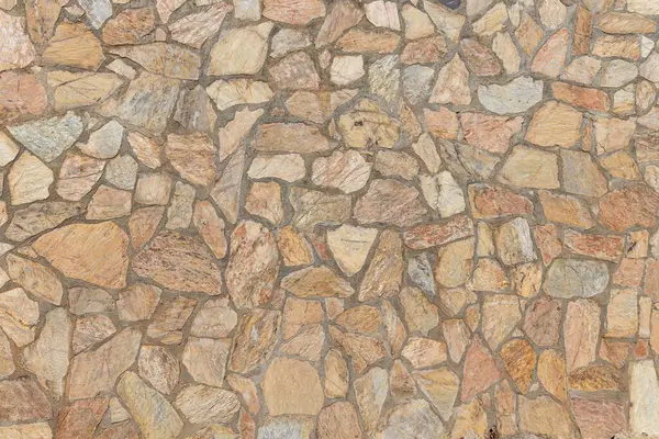 Eine Schöne Struktur Einer Alten Mauer Aus Orangefarbenen Steinen Mit — Stockfoto