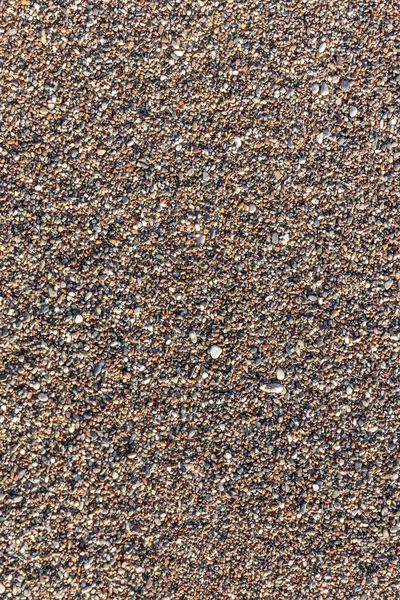 Vacker Horisontell Konsistens Gul Sand Med Vågor Småsten Och Skal — Stockfoto