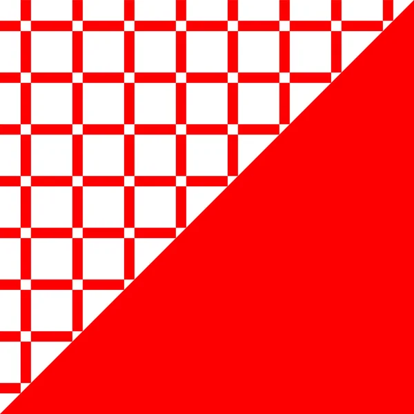 Ett Rött Vektormönster Färgade Abstrakta Geometriska Former Och Rutnät — Stock vektor