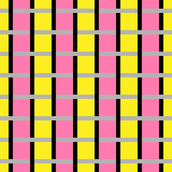 Patrón Sin Costura Vectorial Formas Geométricas Abstractas Color Rejilla — Archivo Imágenes Vectoriales