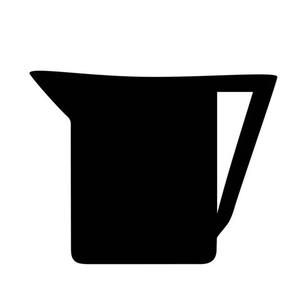 Eine Graue Handzeichnung Illustriert Einen Wasserkocher Oder Eine Kanne Isoliert — Stockvektor