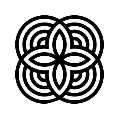 Siyah Vektör logosu beyaz arka planda yapılan bir elementin resmedilmesidir