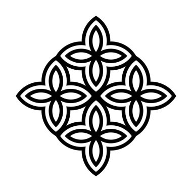 Yapılan bir elementin Siyah Vektör logosu, fayans için beyaz bir arkaplan üzerindedir