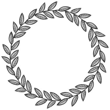 Beyaz zemin üzerinde yuvarlak bir çerçeve üzerinde güzel bir gri çiçek vektör illüstrasyonuName