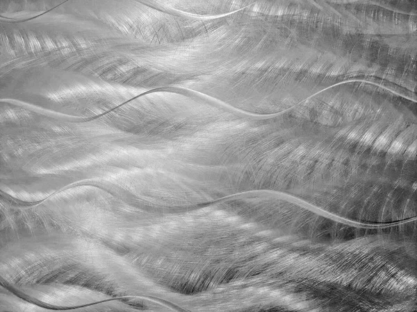 Silver Metal Wavy Abstract Texture Gradient Lighting — Stock Photo, Image