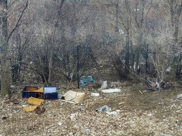 シカゴのゴミ捨て場と紙のゴミ捨て場 — ストック写真