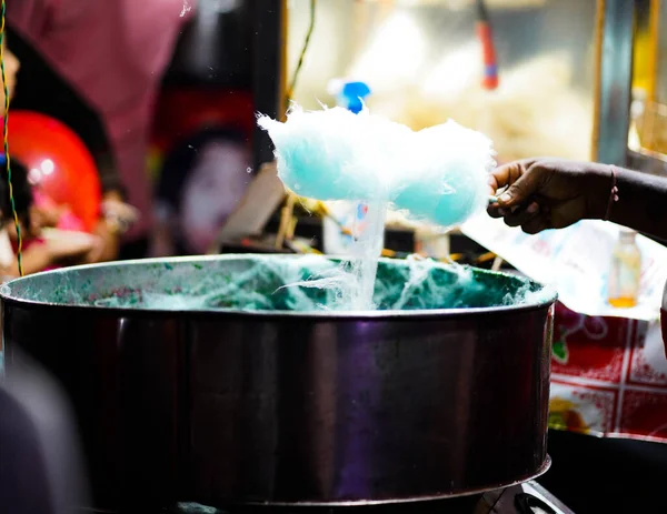 Making a Green Cotton Candy Machine : Sweet Delights in Action.