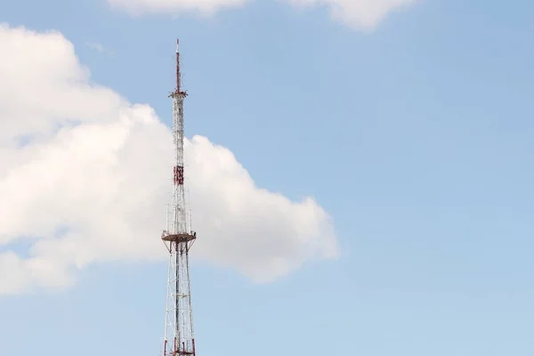 Televisão Torre Rádio Ucrânia Cidade Lviv Estrutura Moldura Tecnológica Feita — Fotografia de Stock
