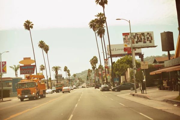 Palm Trees Sunset Boulevard — Stock Photo, Image