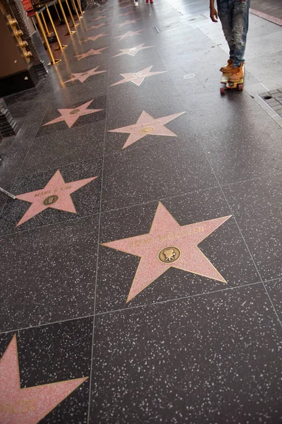 Estrelas Calçada Fama Hollywood Los Angeles — Fotografia de Stock