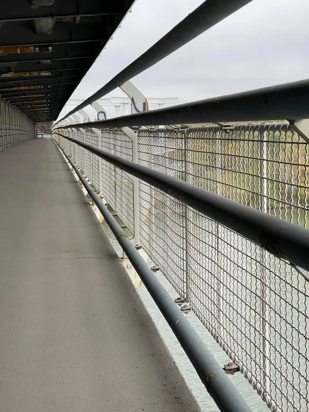 Вертикальный Кадр Металлическому Промышленному Мосту — стоковое фото
