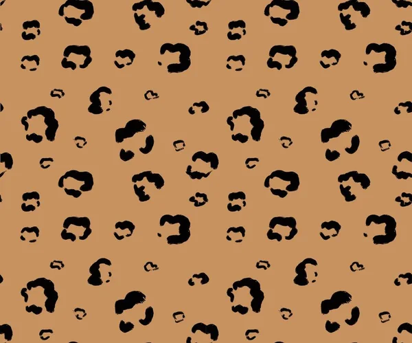 Beige Leopard Sömlös Mönster Illustration — Stockfoto