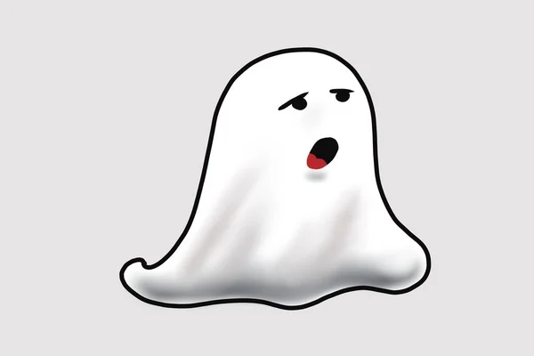 Cute Halloween Ghost Illustration — Stock Photo, Image