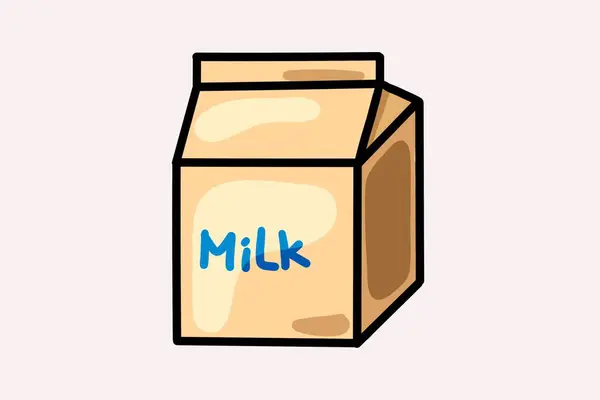 Återvinningsbar Mjölk Paket Ikon Illustration — Stockfoto