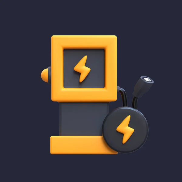 Rendering Electric Station Icon — стокове фото