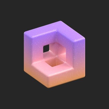3D görüntüleme - Soyut Gradyan Nesne Sanatı, Geometrik Şekiller