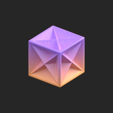 3D görüntüleme - Soyut Gradyan Nesne Sanatı, Geometrik Şekiller