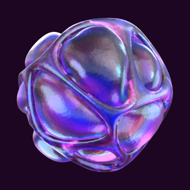 3 Boyutlu Görüntüleme Soyut Hologram Geometrik şekli