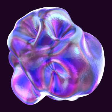 3 Boyutlu Görüntüleme Soyut Hologram Geometrik şekli