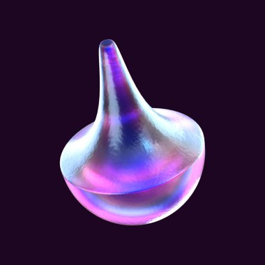 3 Boyutlu Görüntüleme Soyut Hologram Geometrik şekli