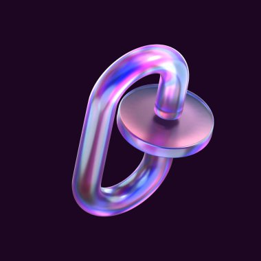 3 Boyutlu Görüntüleme Soyut Hologram Geometrik şekli