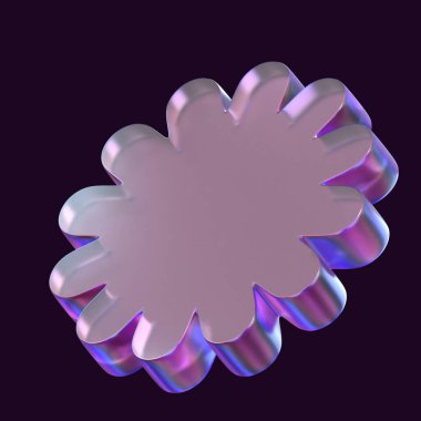 3 Boyutlu Görüntüleme Soyut Hologram Geometrik şekli