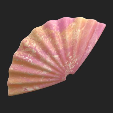 3d Soyut Şeftali Geometrik Şeklini Hazırla