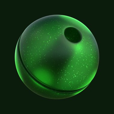 3B Yeşil Geometrik Şekil Hazırlayıcı