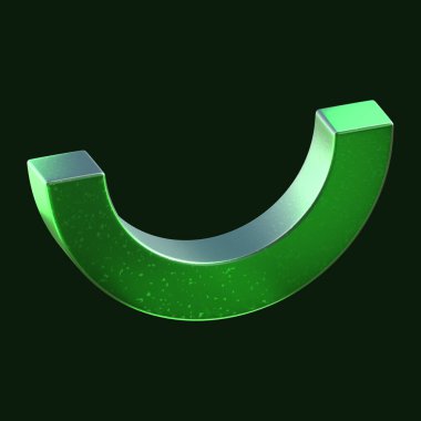 3B Yeşil Geometrik Şekil Hazırlayıcı