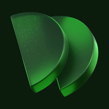 3B Yeşil Geometrik Şekil Hazırlayıcı