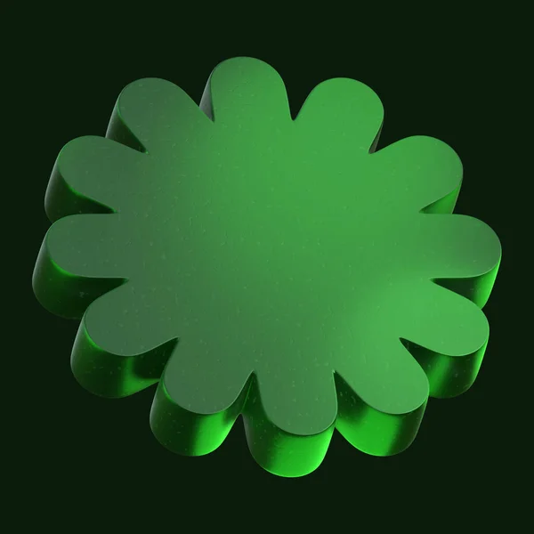 Green Geometric Shape Render — Stockfoto