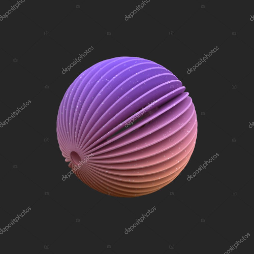 3d rendering - Abstract Gradient Object art, geometric shapes