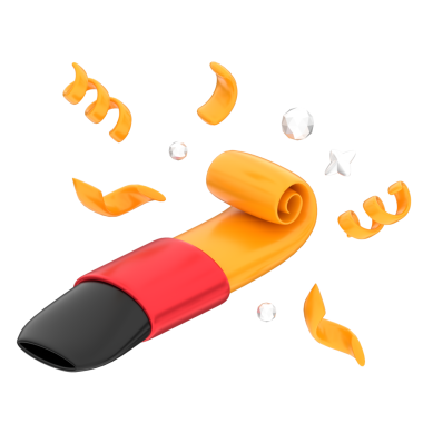 Parti Esasları Kutlamalar için rulo kâğıt ses çıkarıcı. 3B Hazırlama