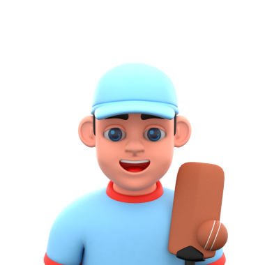 çizgi film Cricket Player Karakteri 3D Avatar