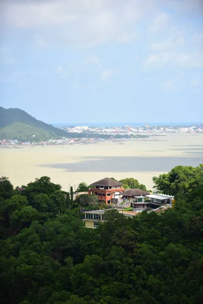 Cidade Comunidade Pesqueira Topo Montanha Ponto Mais Alto Koh Yor — Fotografia de Stock