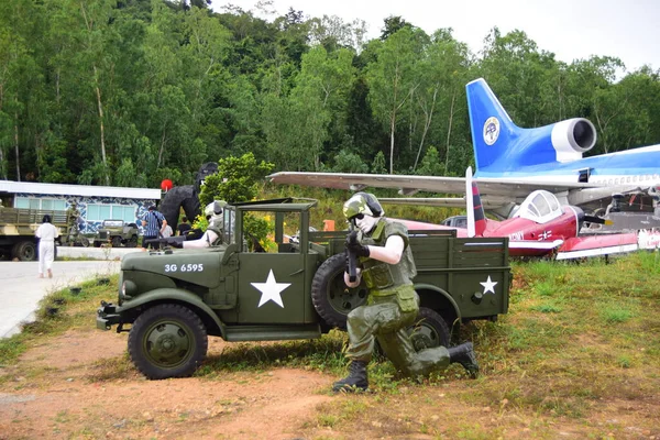 Sattahip Chonburi Thailand Militär Lastbil Kaffekrig 331 Coffee Shop — Stockfoto