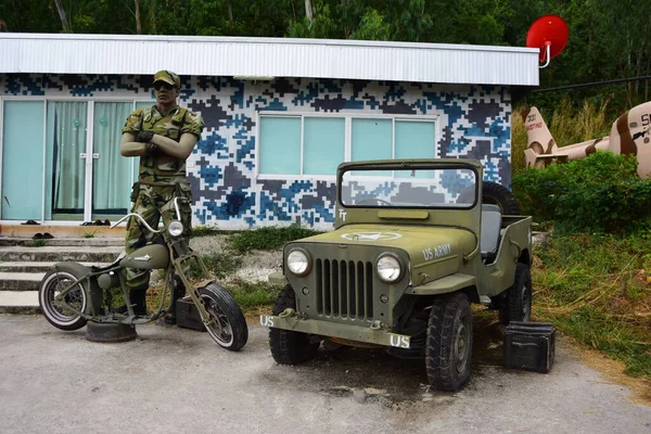 Sattahip Chonburi Tayland 331 Kahve Savaşındaki Askeri Kamyon — Stok fotoğraf