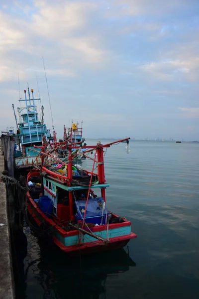 Boats Thai Fishing Port — Stock Photo, Image