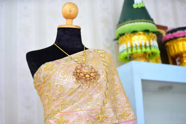 Close Traditional Thai Wedding Dress — Stock Photo, Image