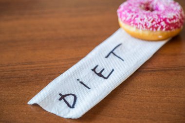 Canlı bir çörek, üzerinde 