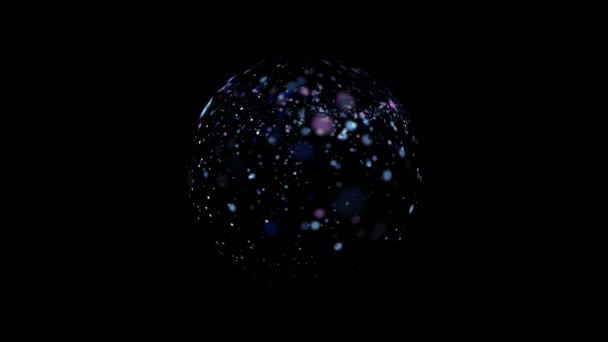 抽象五彩缤纷的球体 新年装饰品 — 图库视频影像