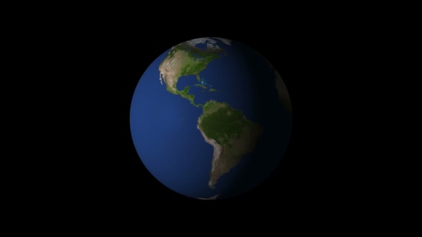 Planeta Pământ Rotește Propria Orbită Spațiul Cosmic — Videoclip de stoc