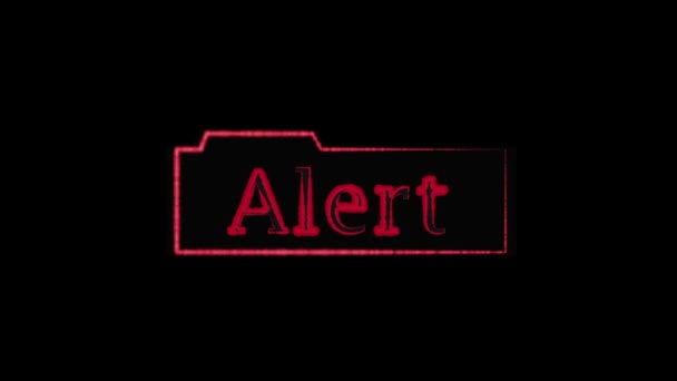 System Alert Warning Weak Security Data Theft Virus Hacking Malware — Video